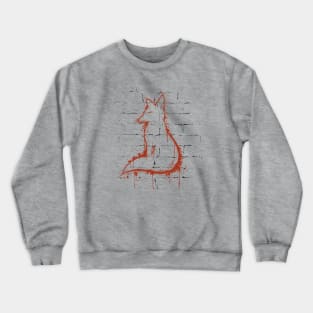 Urban Graffiti Street Art Fox Silhouette Crewneck Sweatshirt